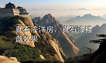 真石漆洋房，真石漆樓盤效果