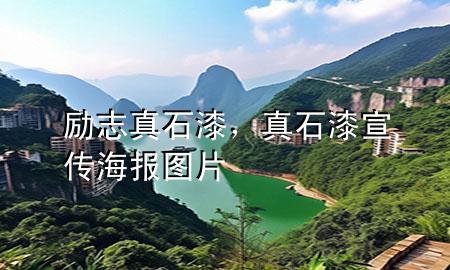 勵志真石漆，真石漆宣傳海報圖片