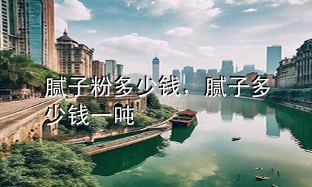 膩子粉多少錢，膩子多少錢一噸
