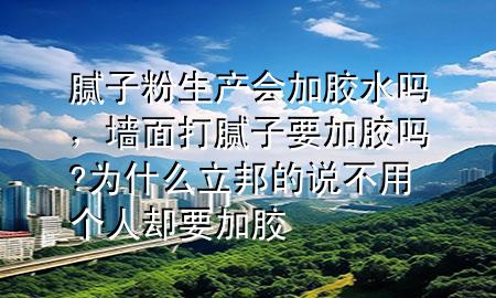 膩子粉生產(chǎn)會加膠水嗎，墻面打膩子要加膠嗎?為什么立邦的說不用個人卻要加膠