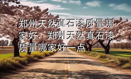 鄭州天然真石漆質(zhì)量哪家好，鄭州天然真石漆質(zhì)量哪家好一點
