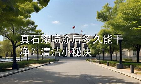 真石漆噴涂后多久能干凈？清潔小秘訣