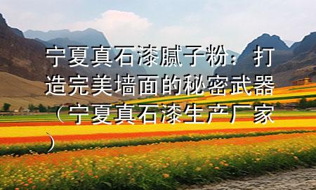 寧夏真石漆膩?zhàn)臃郏捍蛟焱昝缐γ娴拿孛芪淦鳎▽幭恼媸嵘a(chǎn)廠家）