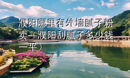 濮陽哪里有外墻膩子粉賣（濮陽刮膩子多少錢一平）