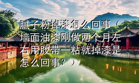 膩?zhàn)臃鄣羝嵩趺椿厥拢▔γ嬗推釀傋鰞蓚€(gè)月左右用膠帶一粘就掉漆是怎么回事？）