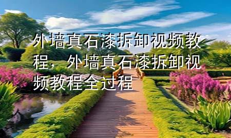 外墻真石漆拆卸視頻教程，外墻真石漆拆卸視頻教程全過程