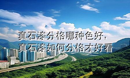 真石漆分格哪種色好，真石漆如何分格才好看
