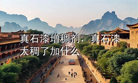 真石漆增稠劑，真石漆太稠了加什么