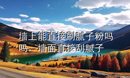 墻上能直接刷膩子粉嗎嗎，墻面直接刮膩子