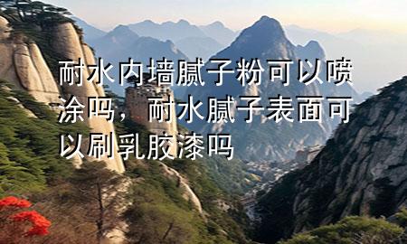 耐水內(nèi)墻膩?zhàn)臃劭梢試娡繂幔退佔(zhàn)颖砻婵梢运⑷槟z漆嗎
