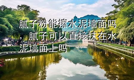 膩子粉能擦水泥墻面嗎，膩子可以直接抹在水泥墻面上嗎