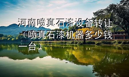 河南噴真石漆設(shè)備轉(zhuǎn)讓（噴真石漆機(jī)器多少錢一臺）