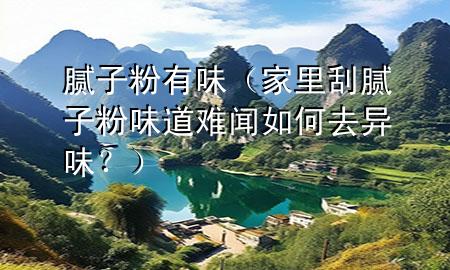 膩子粉 有味（家里刮膩子粉味道難聞如何去異味？）