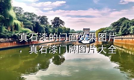 真石漆的門(mén)面效果圖片，真石漆門(mén)牌圖片大全