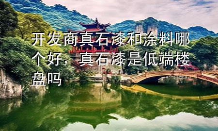 開發(fā)商真石漆和涂料哪個(gè)好，真石漆是低端樓盤嗎