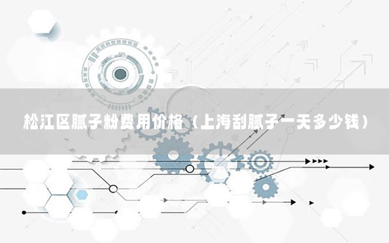 松江區(qū)膩子粉費用價格（上海刮膩子一天多少錢）
