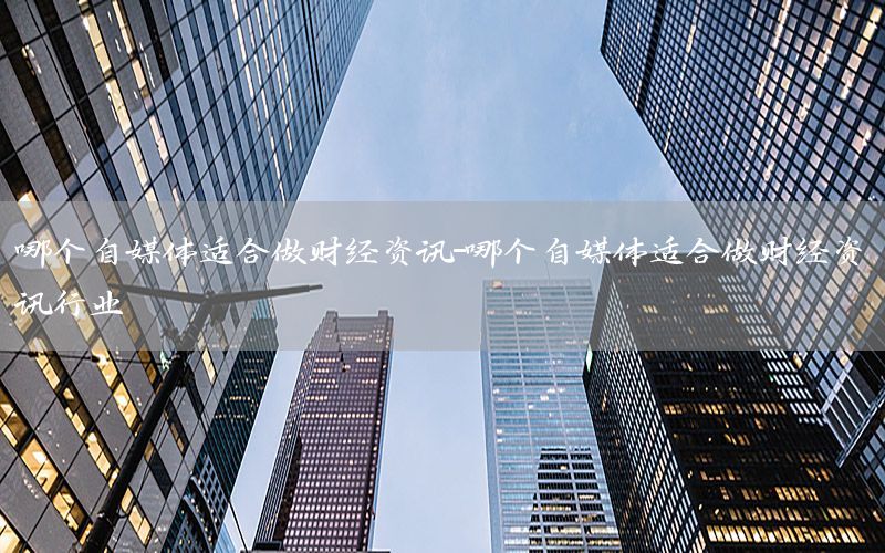 哪個(gè)自媒體適合做財(cái)經(jīng)資訊-哪個(gè)自媒體適合做財(cái)經(jīng)資訊行業(yè)