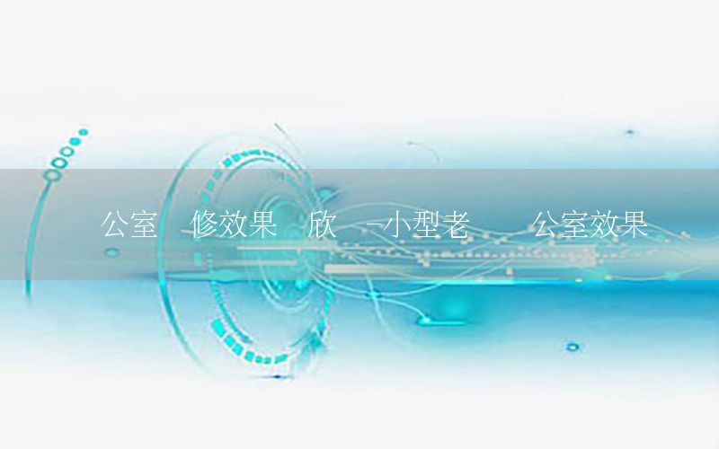 辦公室裝修效果圖欣賞-小型老總辦公室效果圖