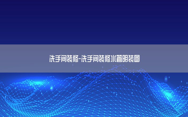 洗手間裝修-洗手間裝修水管明裝圖