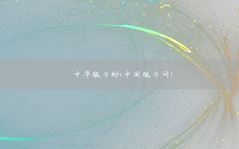 中華膩?zhàn)臃郏ㄖ袊佔(zhàn)泳W(wǎng)）
