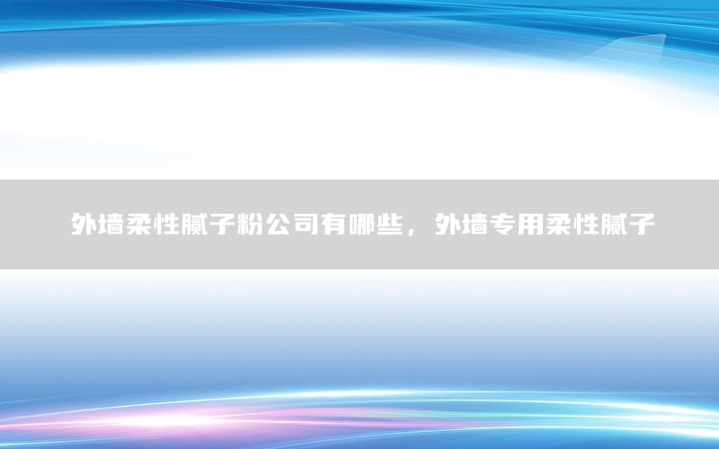 外墻柔性膩子粉公司有哪些，外墻專用柔性膩子
